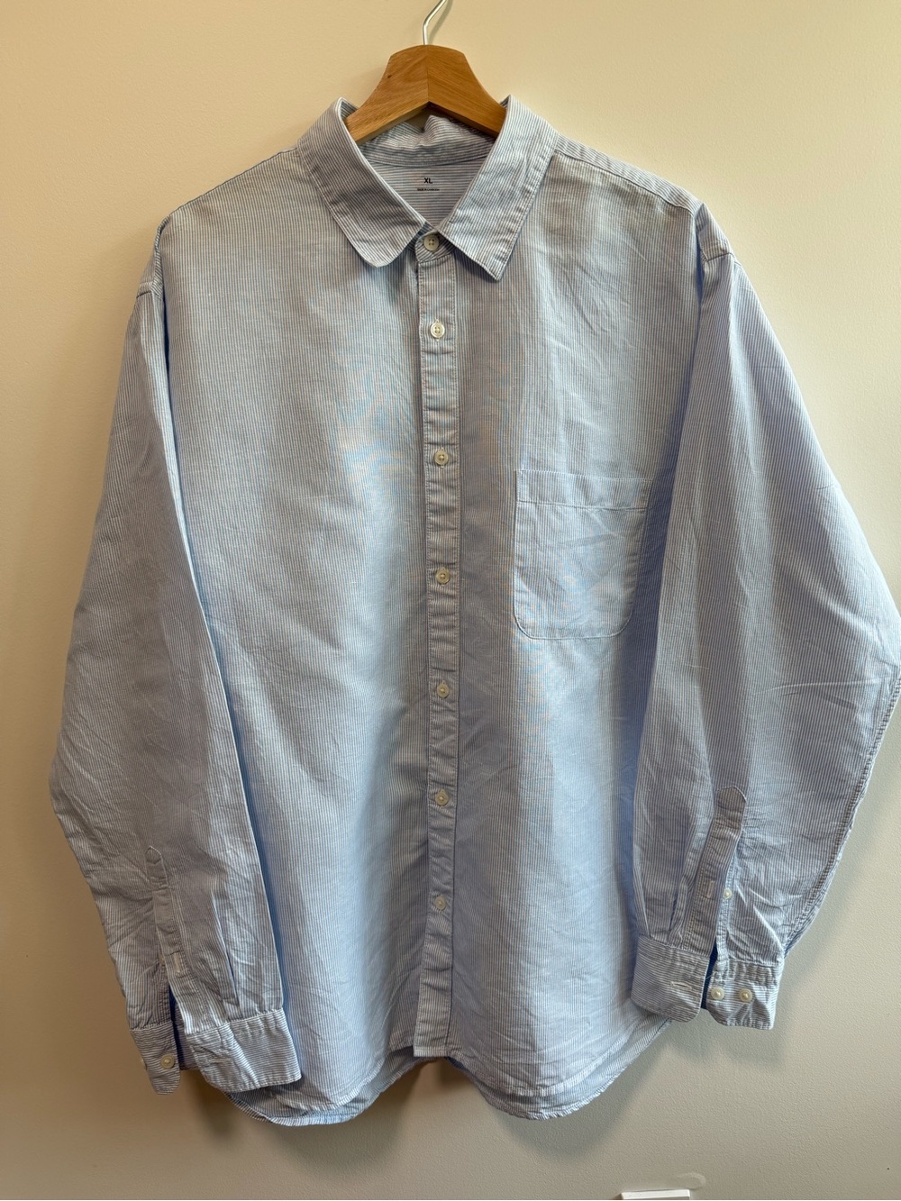 Light Blue Stripe Men’s Button-Down Shirt